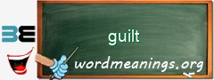 WordMeaning blackboard for guilt